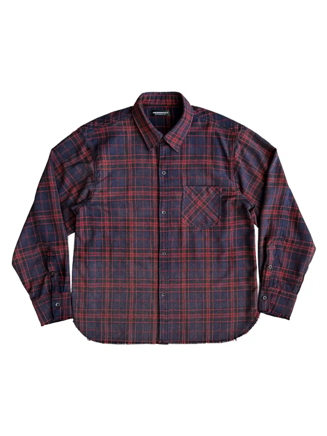 UNKNOWNWORLD | Plaid Frays Shirt