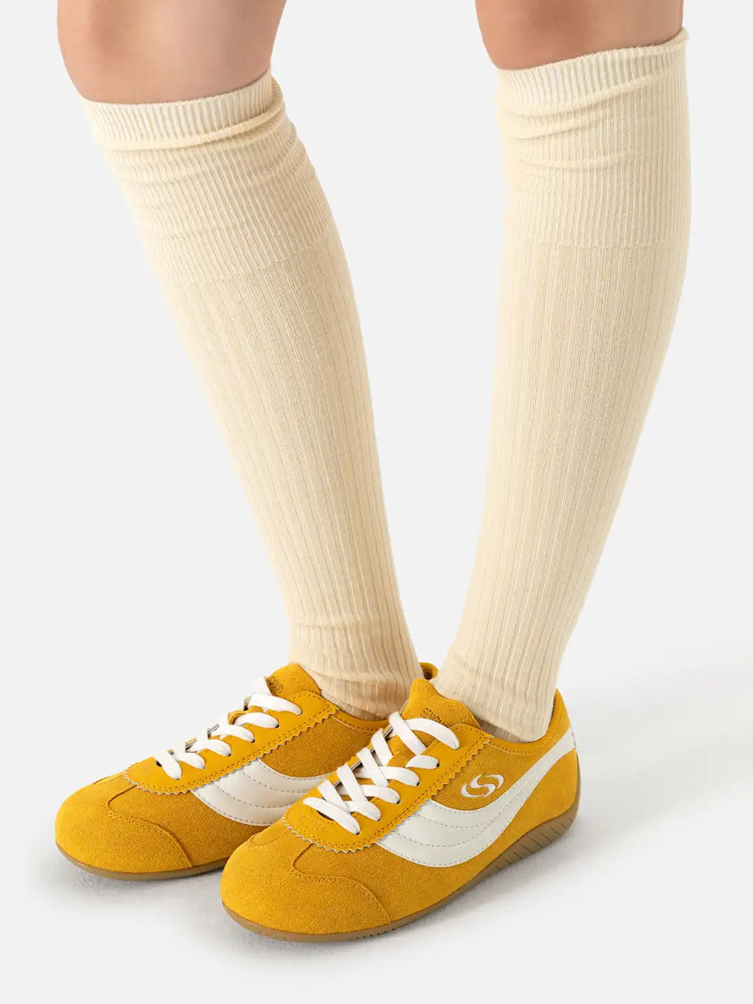 SENGUOGUO | "Street Racer" Retro Minimalist Trainer-Yellow