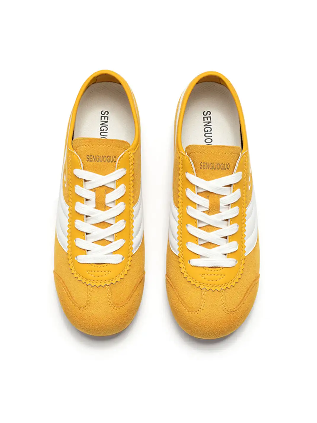 SENGUOGUO | "Street Racer" Retro Minimalist Trainer-Yellow