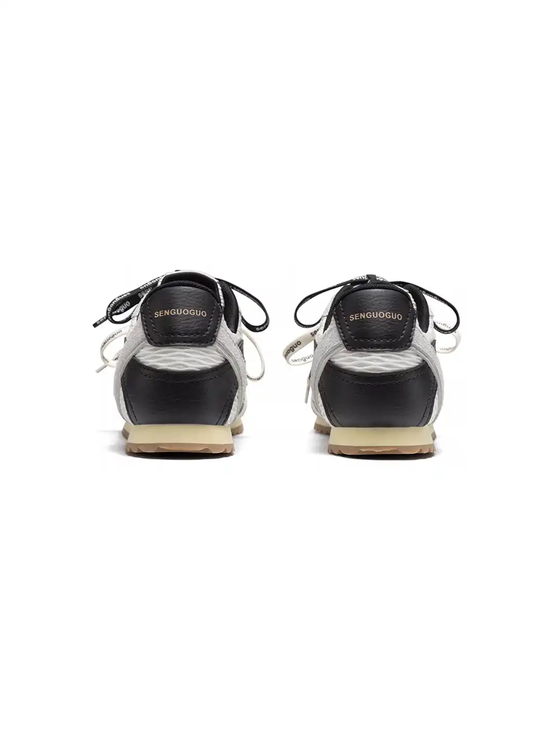 SENGUOGUO | The "Forrest Gump" Mesh Layered Laces Sneaker-White