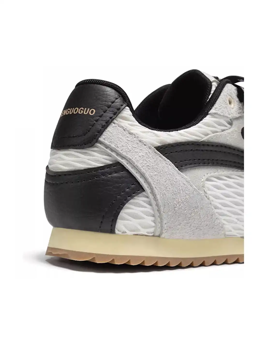 SENGUOGUO | The "Forrest Gump" Mesh Layered Laces Sneaker-White
