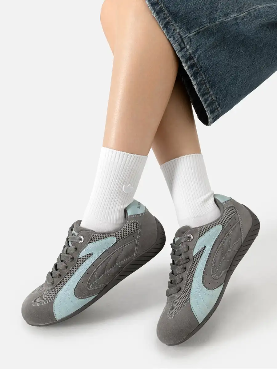 SENGUOGUO | "Apex" Retro Motor Sports Racing Trainer-Gray - 4