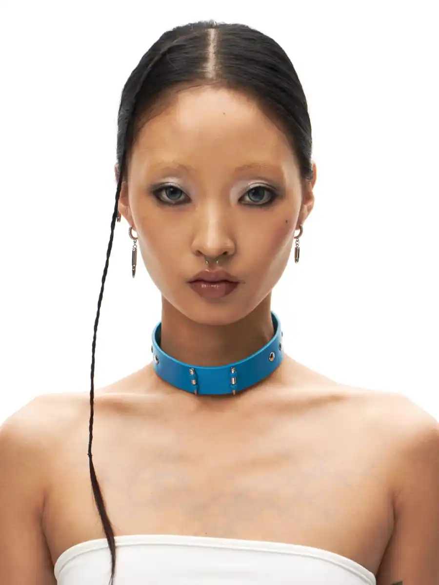 SchwarzGold | Bullet Leather Choker - 4