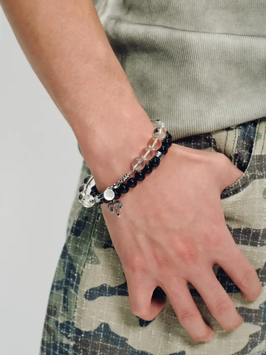 SchwarzGold | Spiral Frost Quartz Bracelet