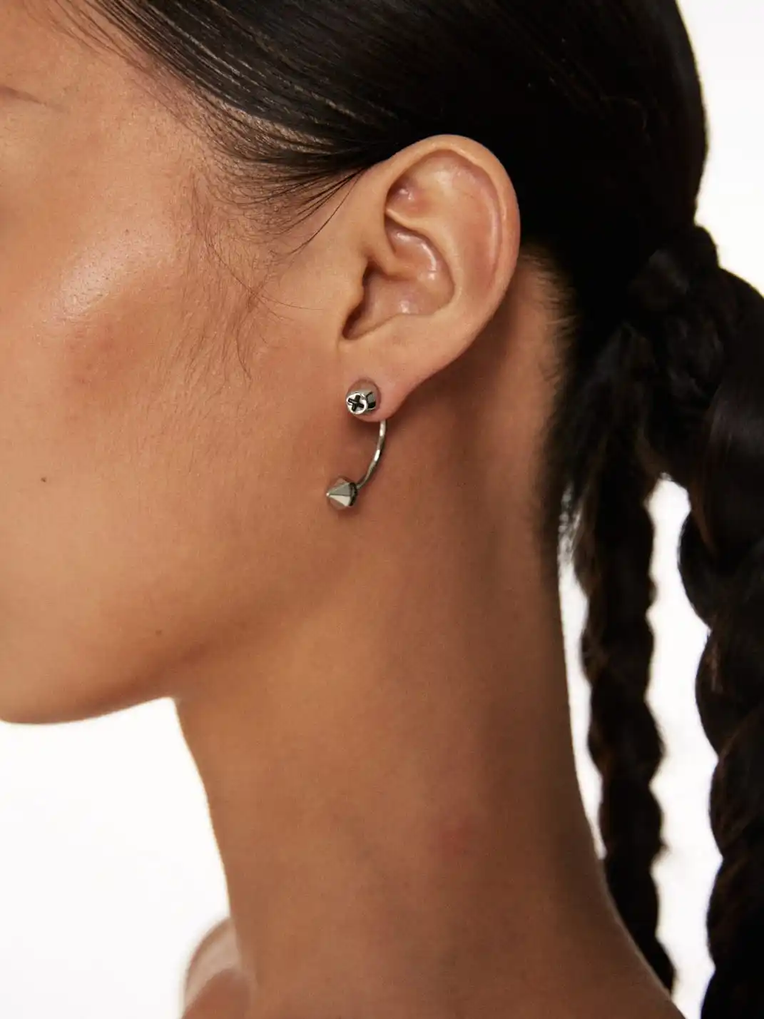 SchwarzGold | Split Cross Stud Earrings