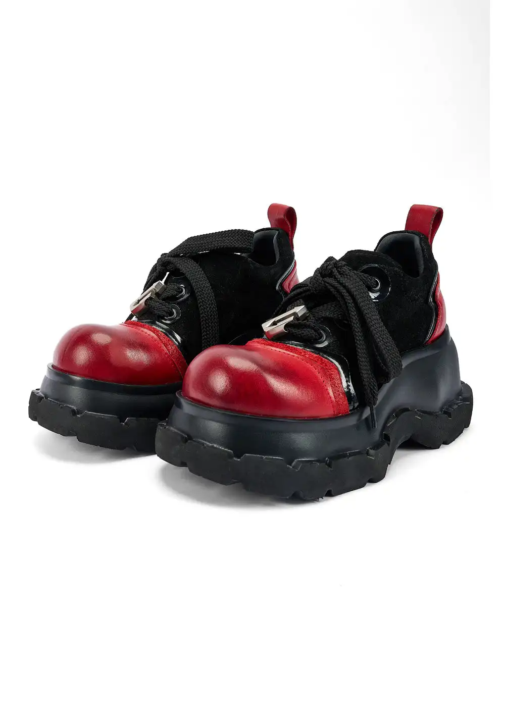 NEXT IMPULSIVE丨"Nocturne Frontier" Contrast Color Lace-up Shoes