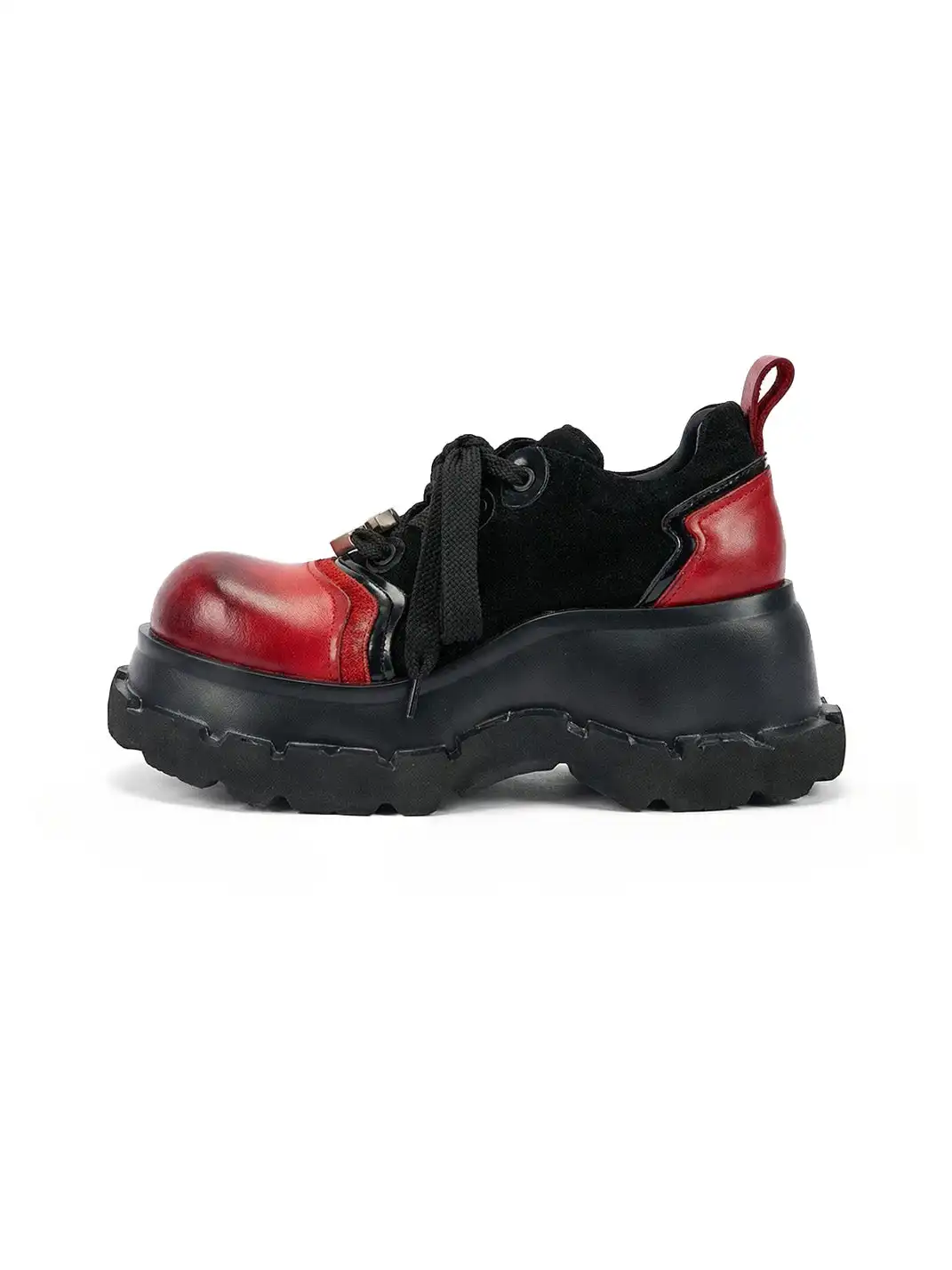 NEXT IMPULSIVE丨"Nocturne Frontier" Contrast Color Lace-up Shoes