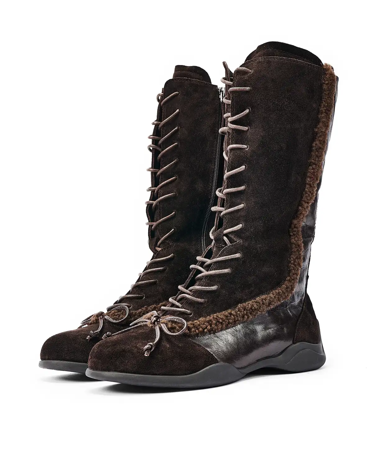 NEXT IMPULSIVE丨"WildWest Mohican" Boots - Dusty Brown/Black