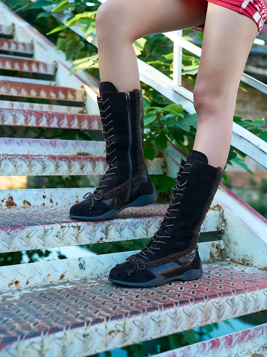 NEXT IMPULSIVE丨"WildWest Mohican" Boots - Dusty Brown/Black