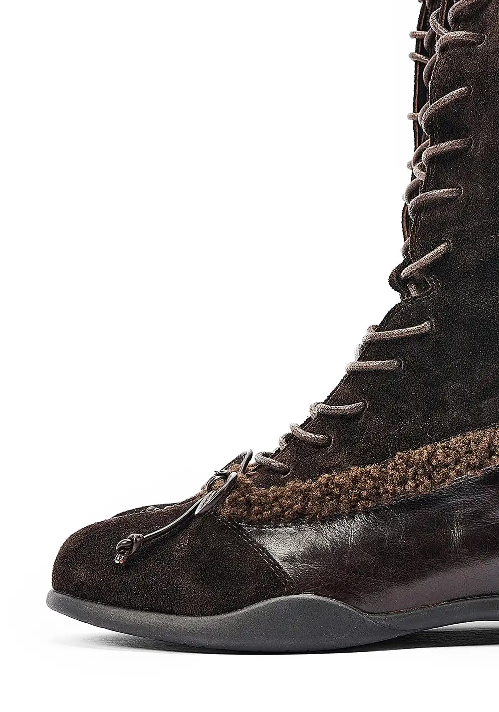 NEXT IMPULSIVE丨"WildWest Mohican" Boots - Dusty Brown/Black