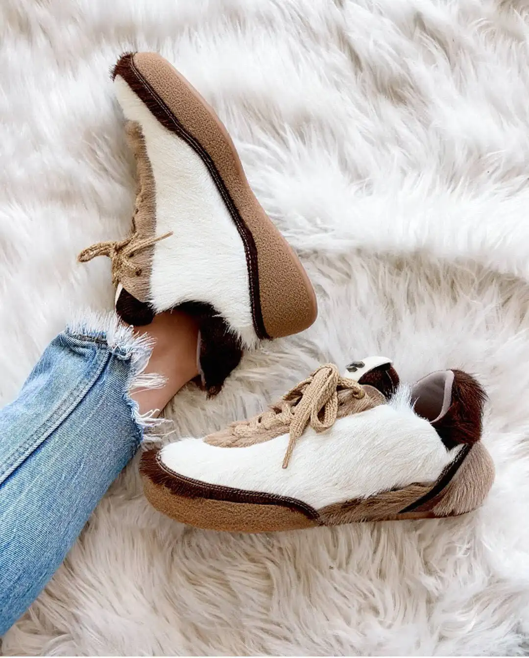 NEXT IMPULSIVE丨Yeti Contrast Color Fur Shoes