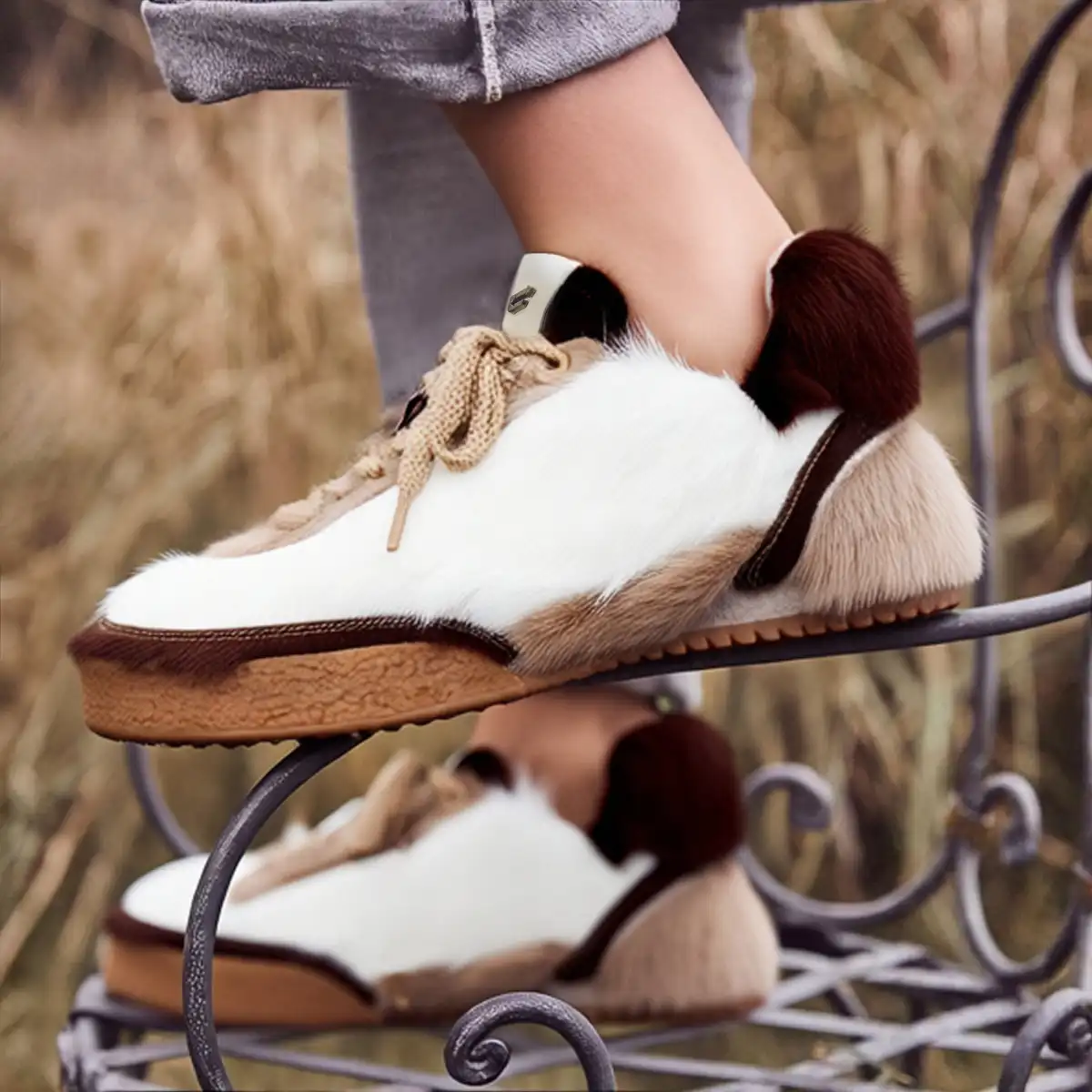 NEXT IMPULSIVE丨Yeti Contrast Color Fur Shoes
