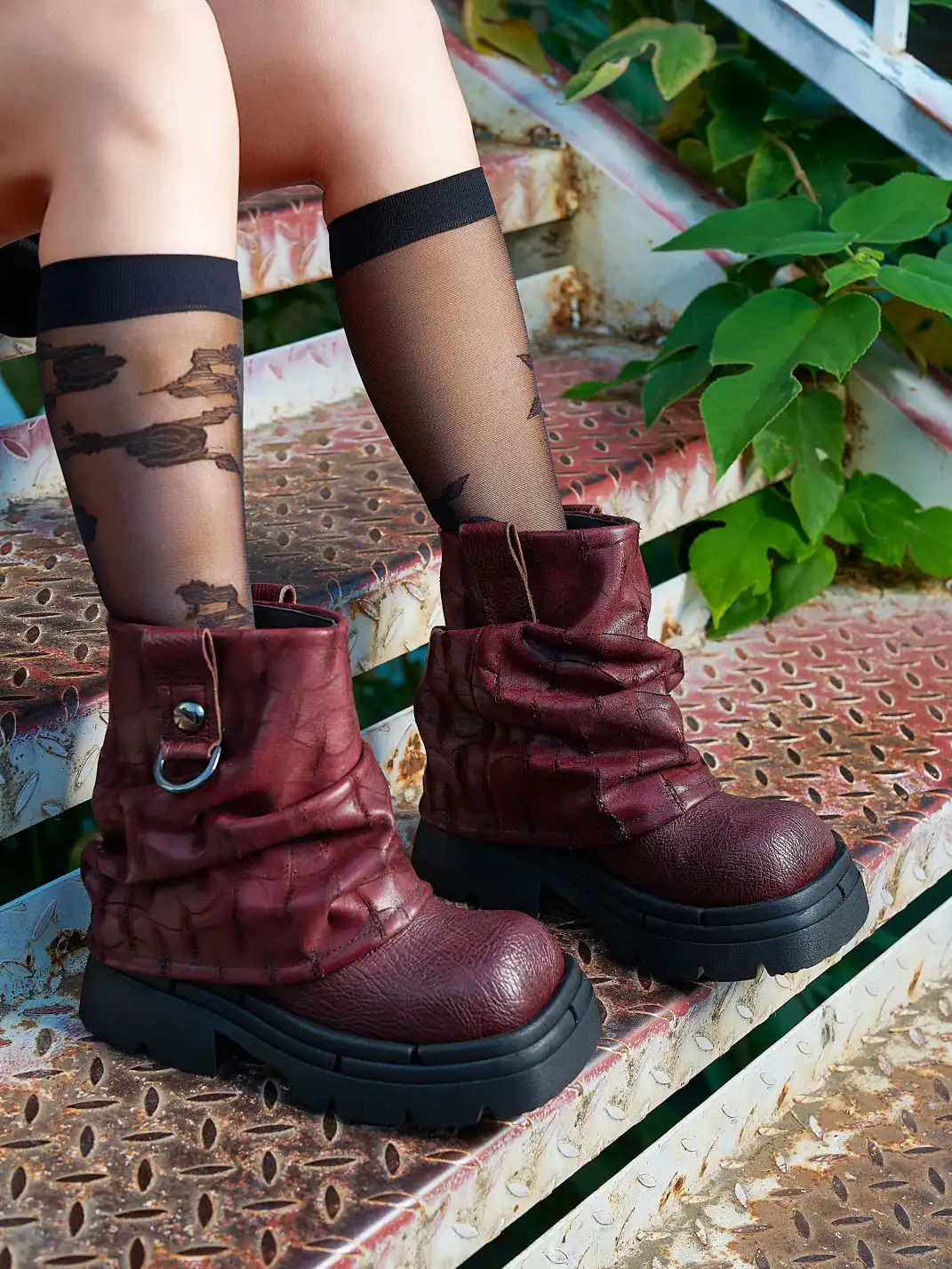 NEXT IMPULSIVE丨"Blacksmith" Boots - Wine Red