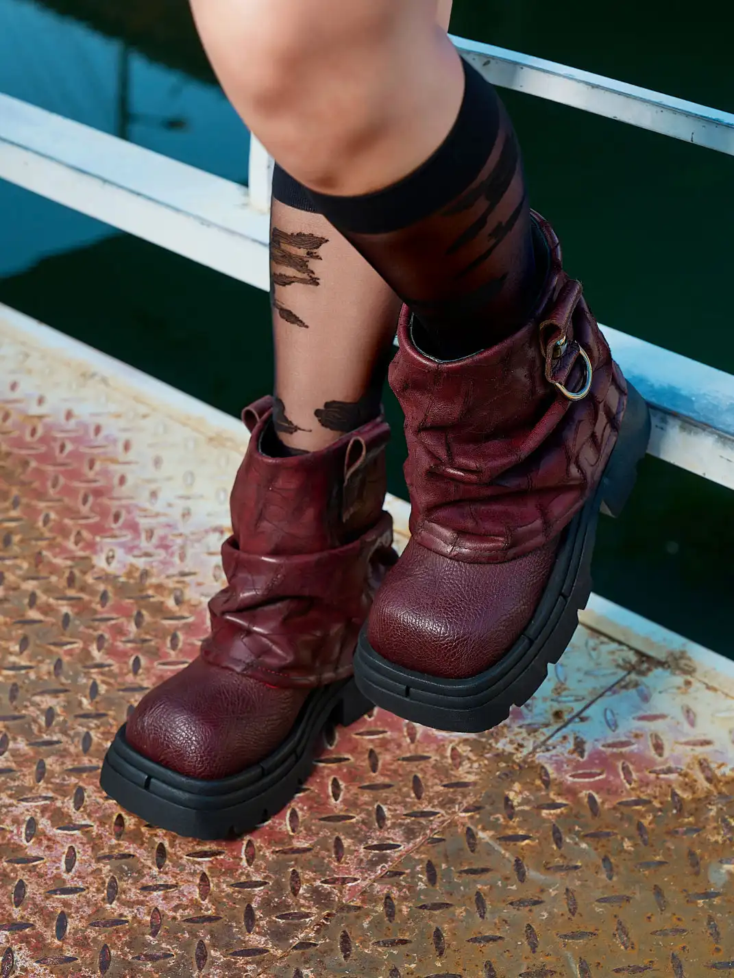 NEXT IMPULSIVE丨"Blacksmith" Boots - Wine Red