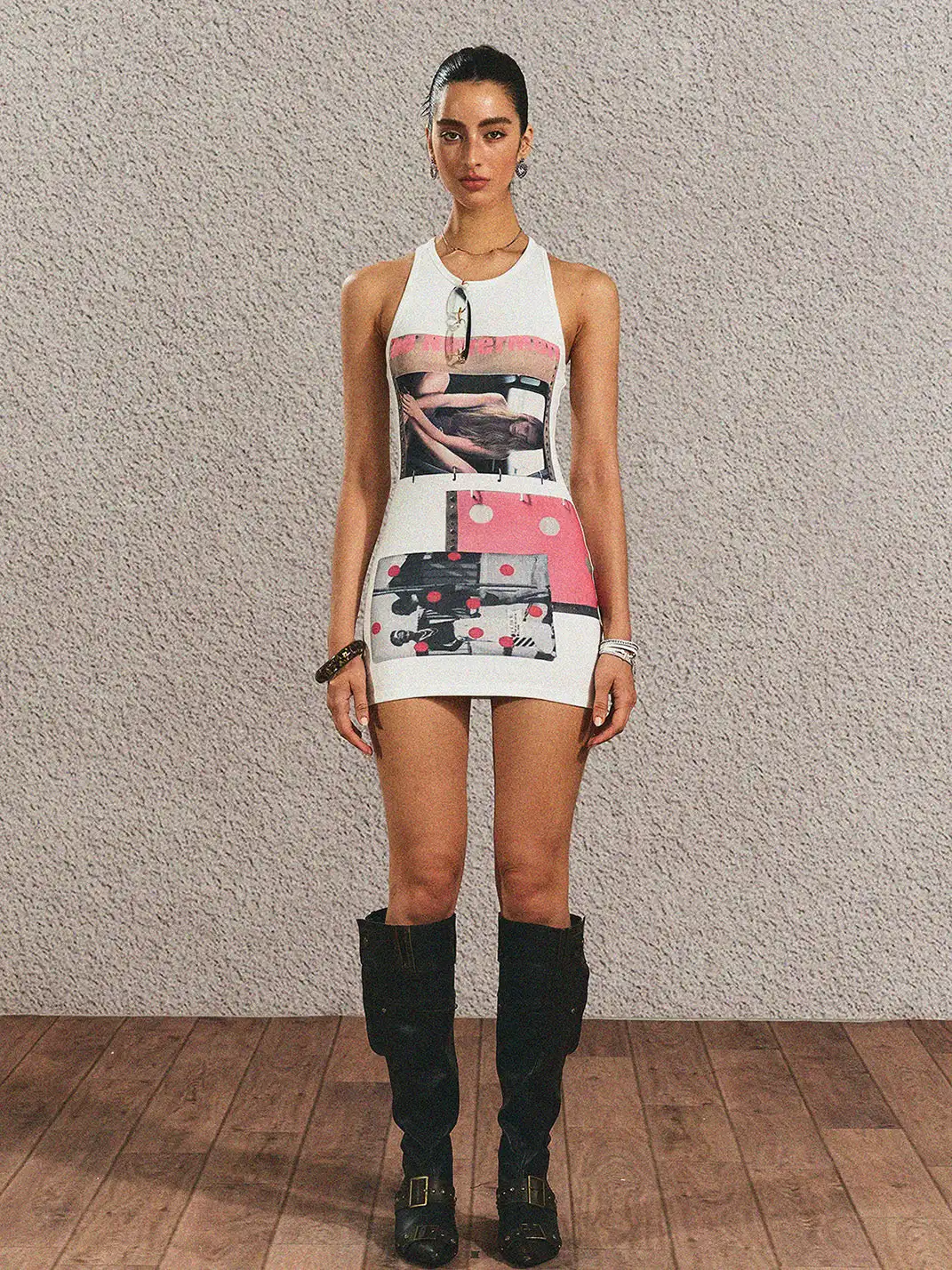 THE NEVERMORE | Y2K Ribbed Tank Bodycon Mini Dress