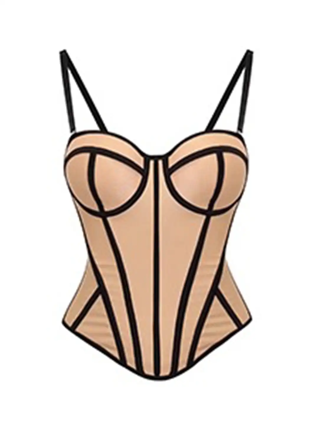 BUM STUDIO | Double-Layer Boned Bustier Top