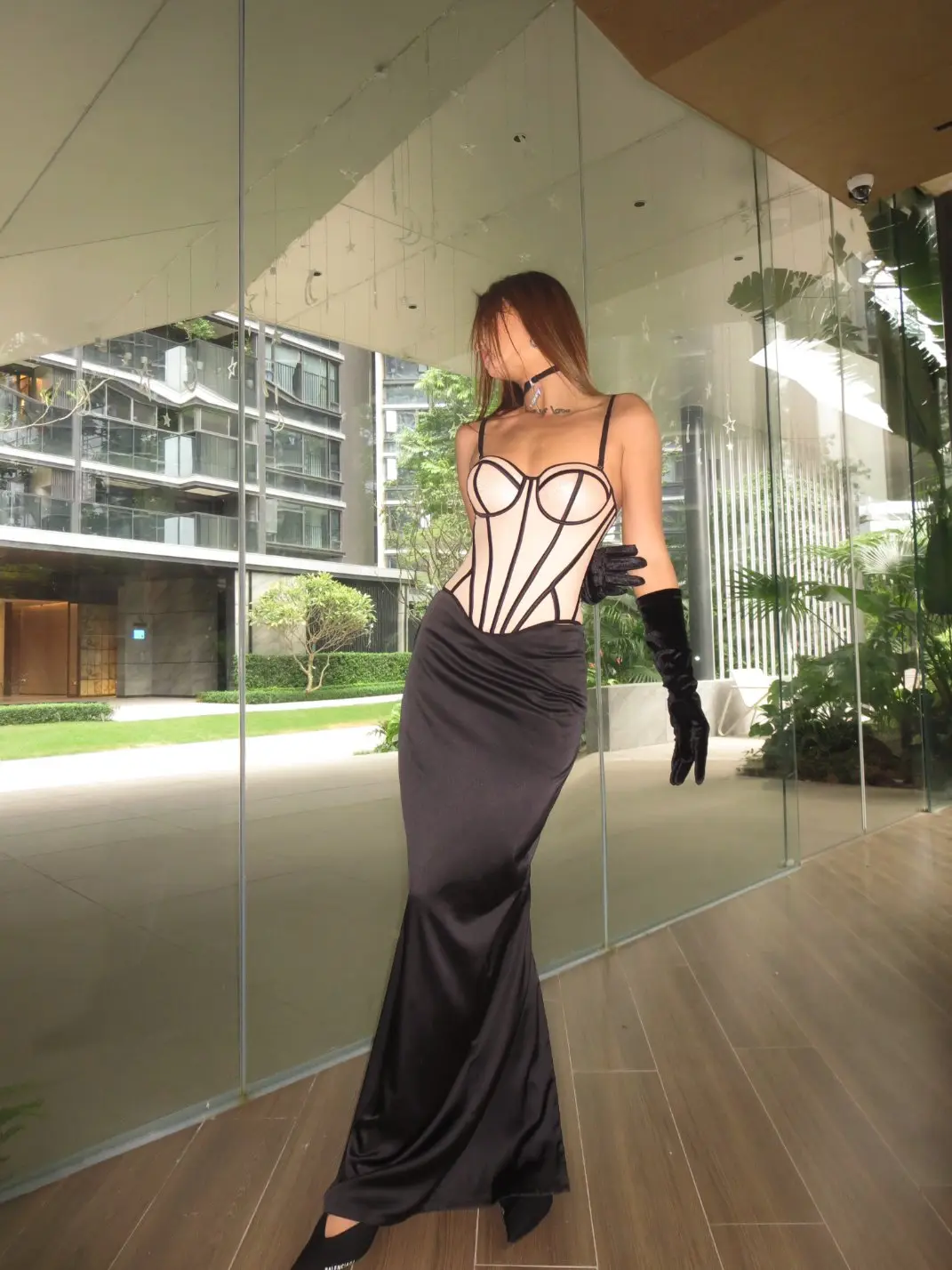 BUM STUDIO | Double-Layer Boned Bustier Top