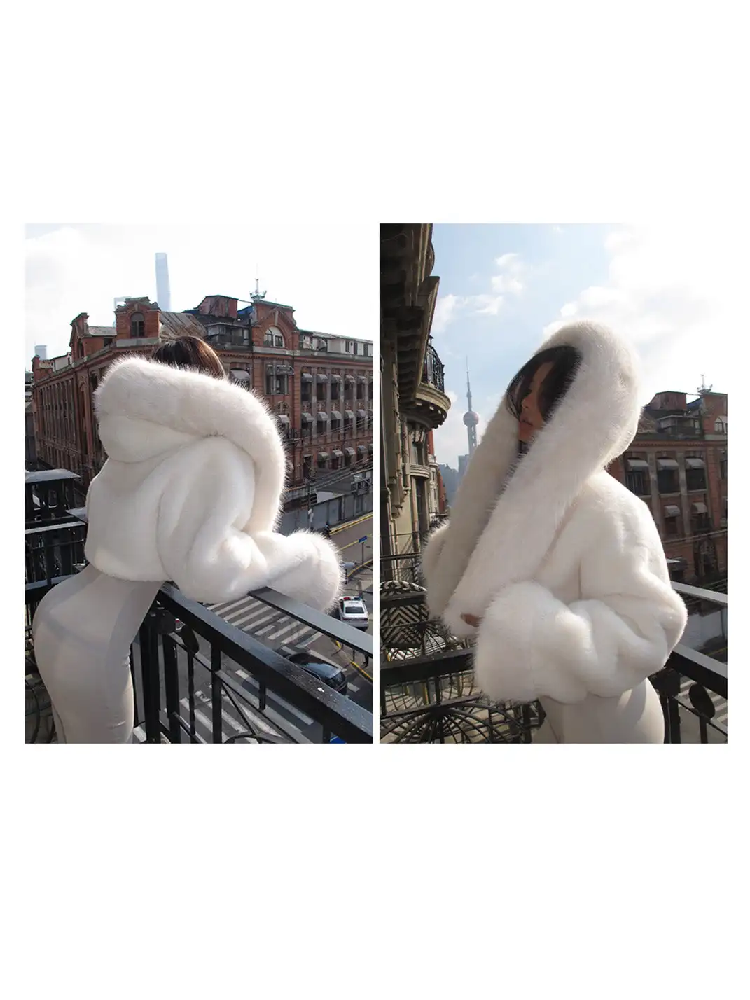 BUM STUDIO | Short Plush Hooded Jacket