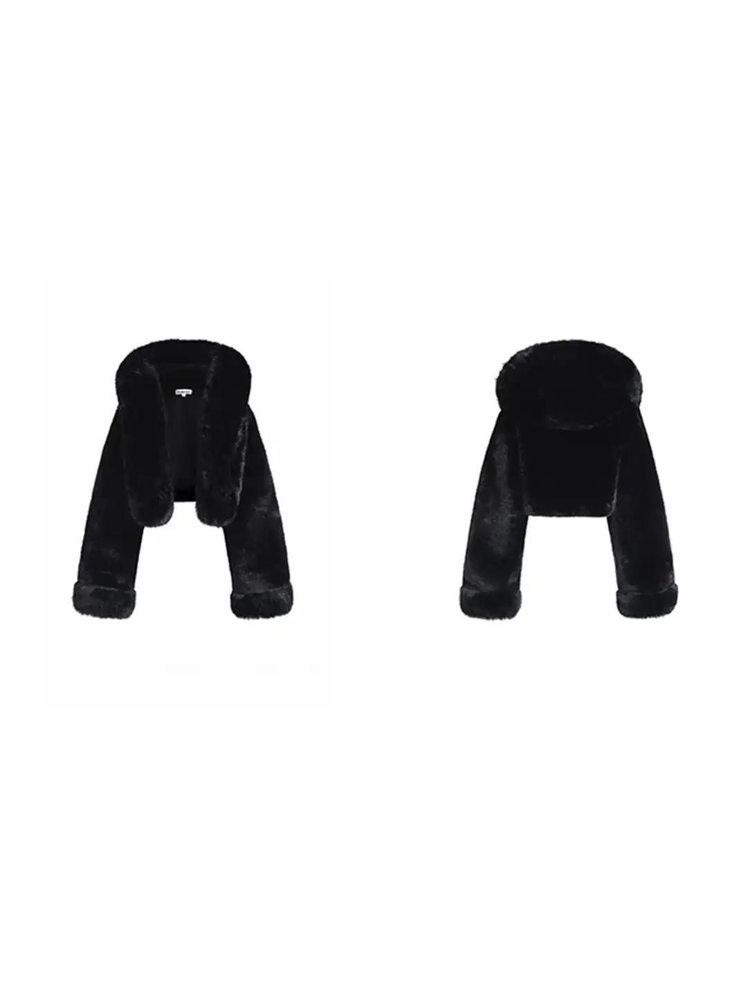 BUM STUDIO | Short Plush Hooded Jacket
