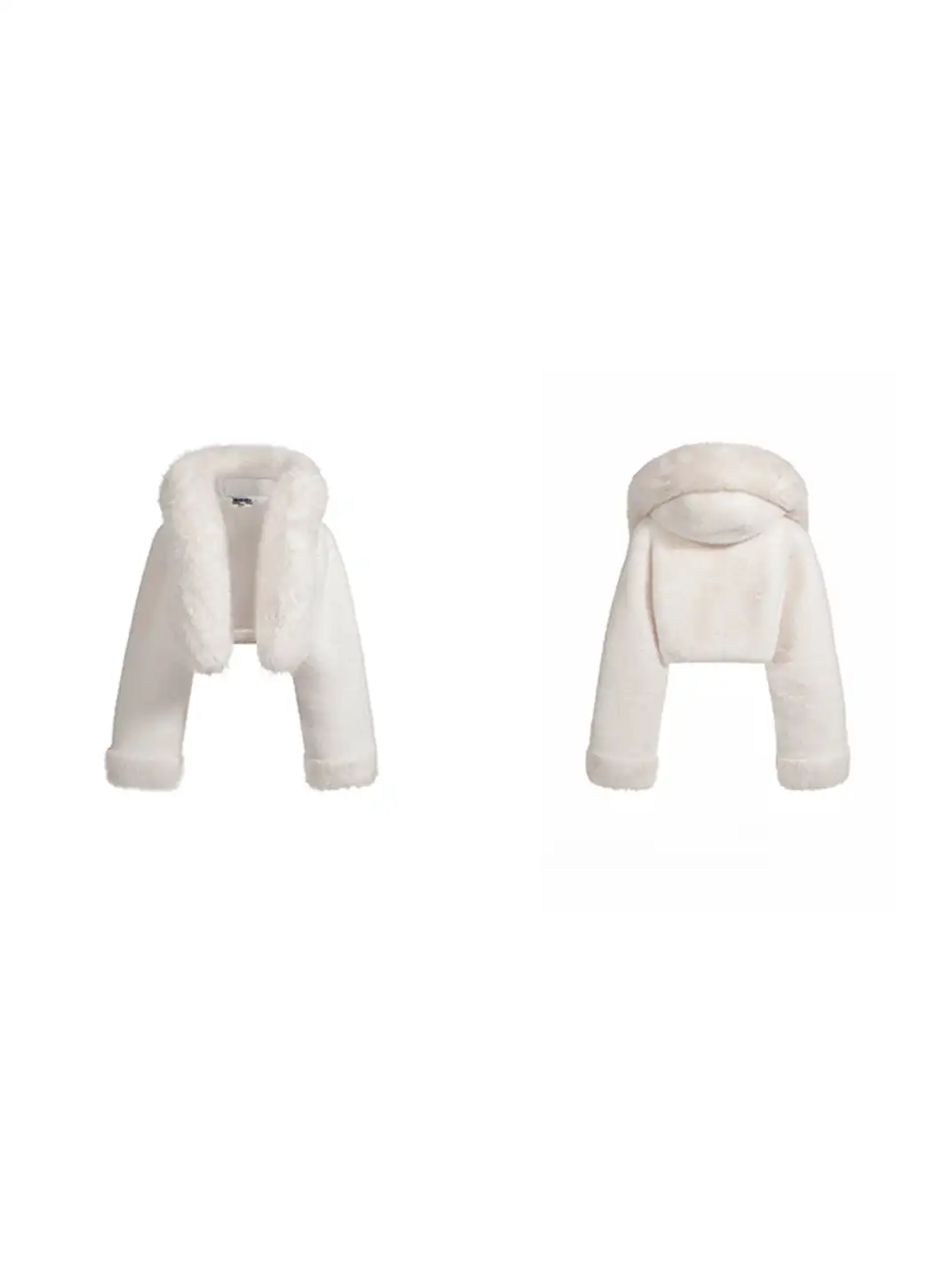 BUM STUDIO | Short Plush Hooded Jacket