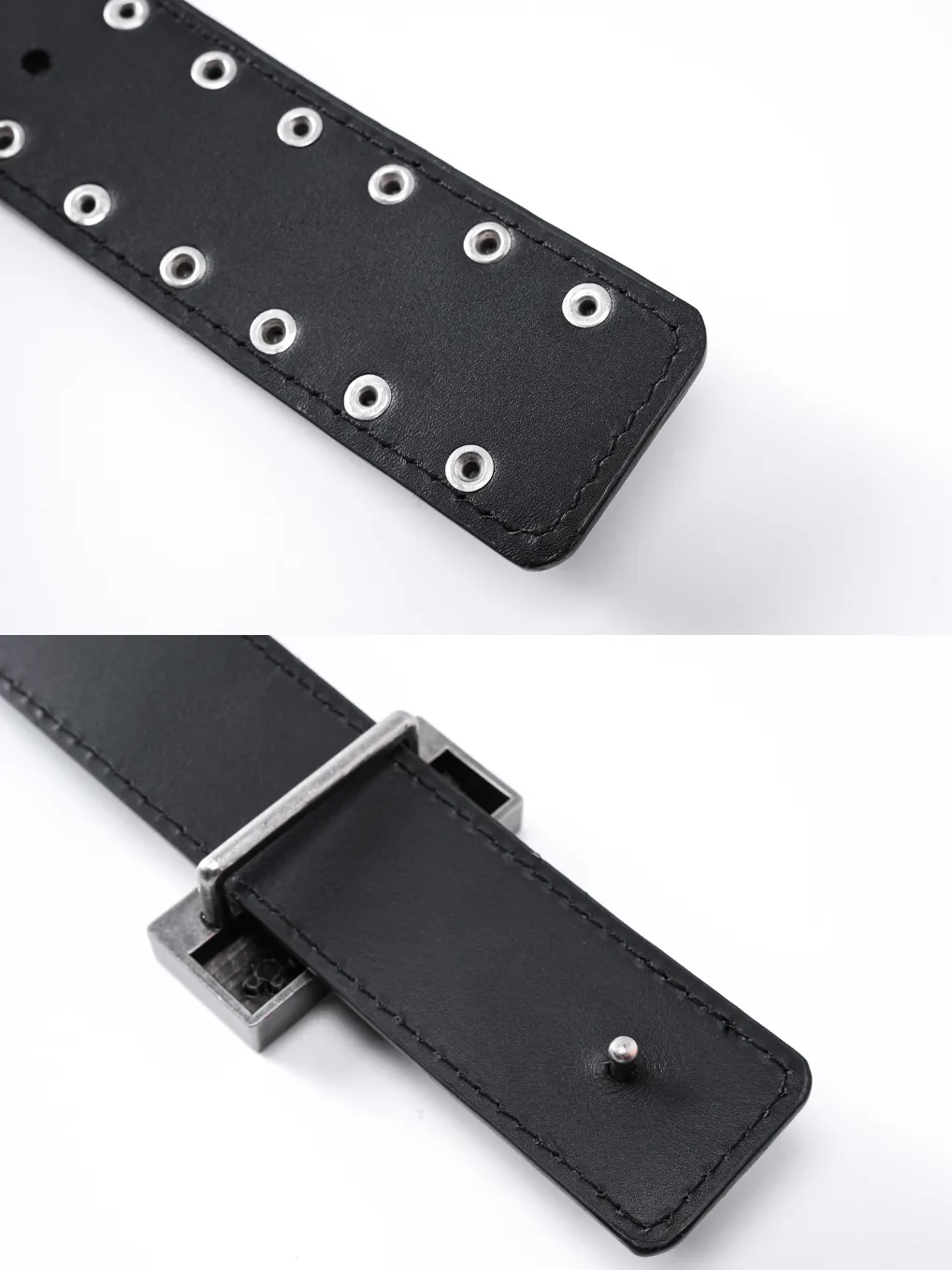 REBEL WAVE | "╋" Cracked Leather Rivet Belt