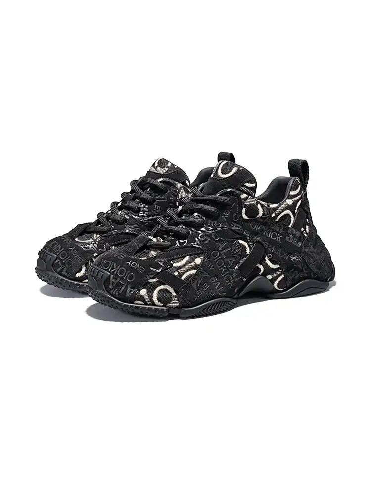 SALAXI | Embroidery Logo Print Chunky Dad Sneakers