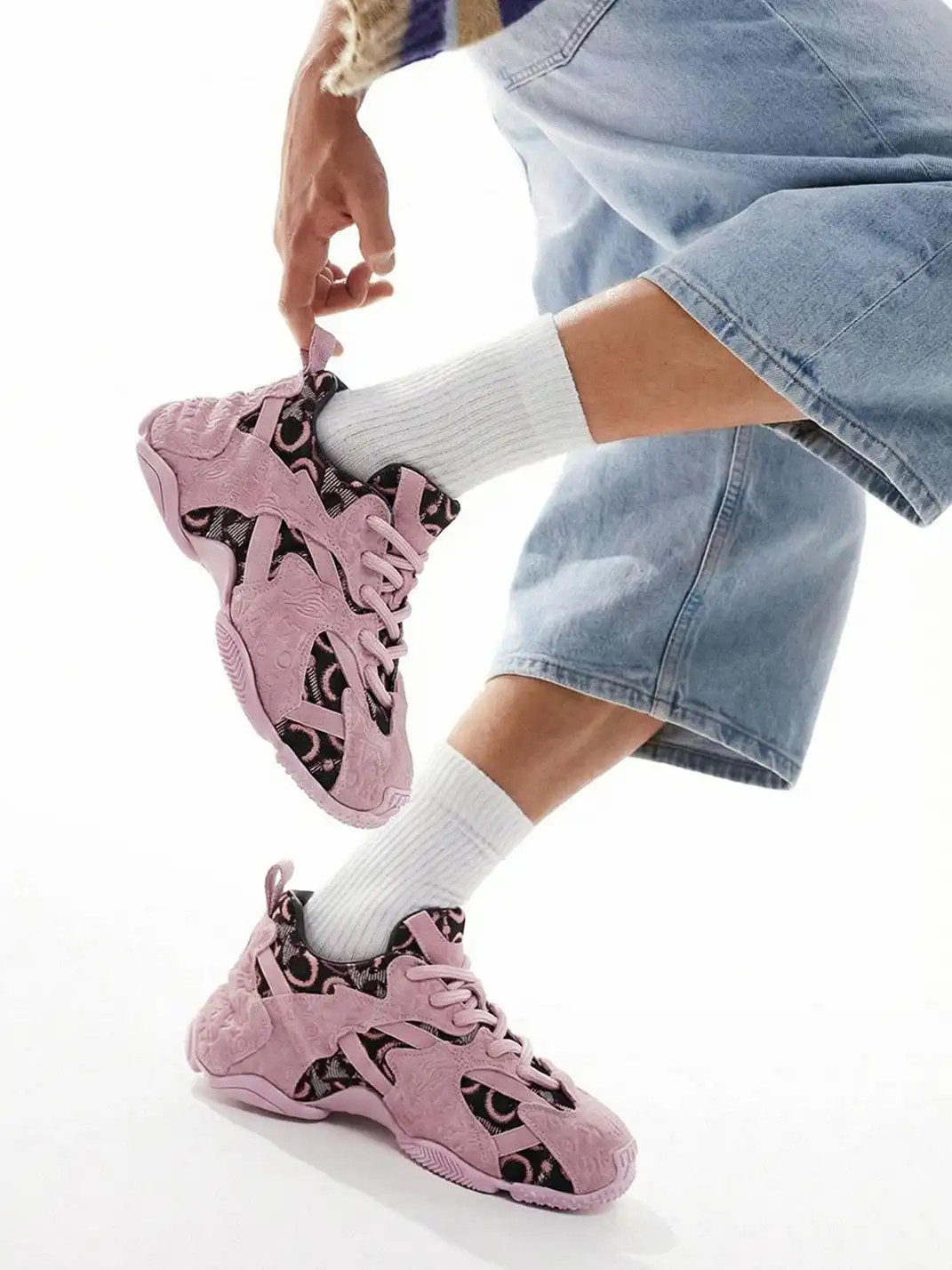 SALAXI | Embroidery Logo Print Chunky Dad Sneakers