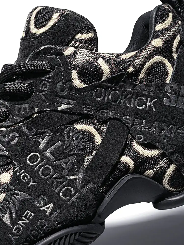 SALAXI | Embroidery Logo Print Chunky Dad Sneakers