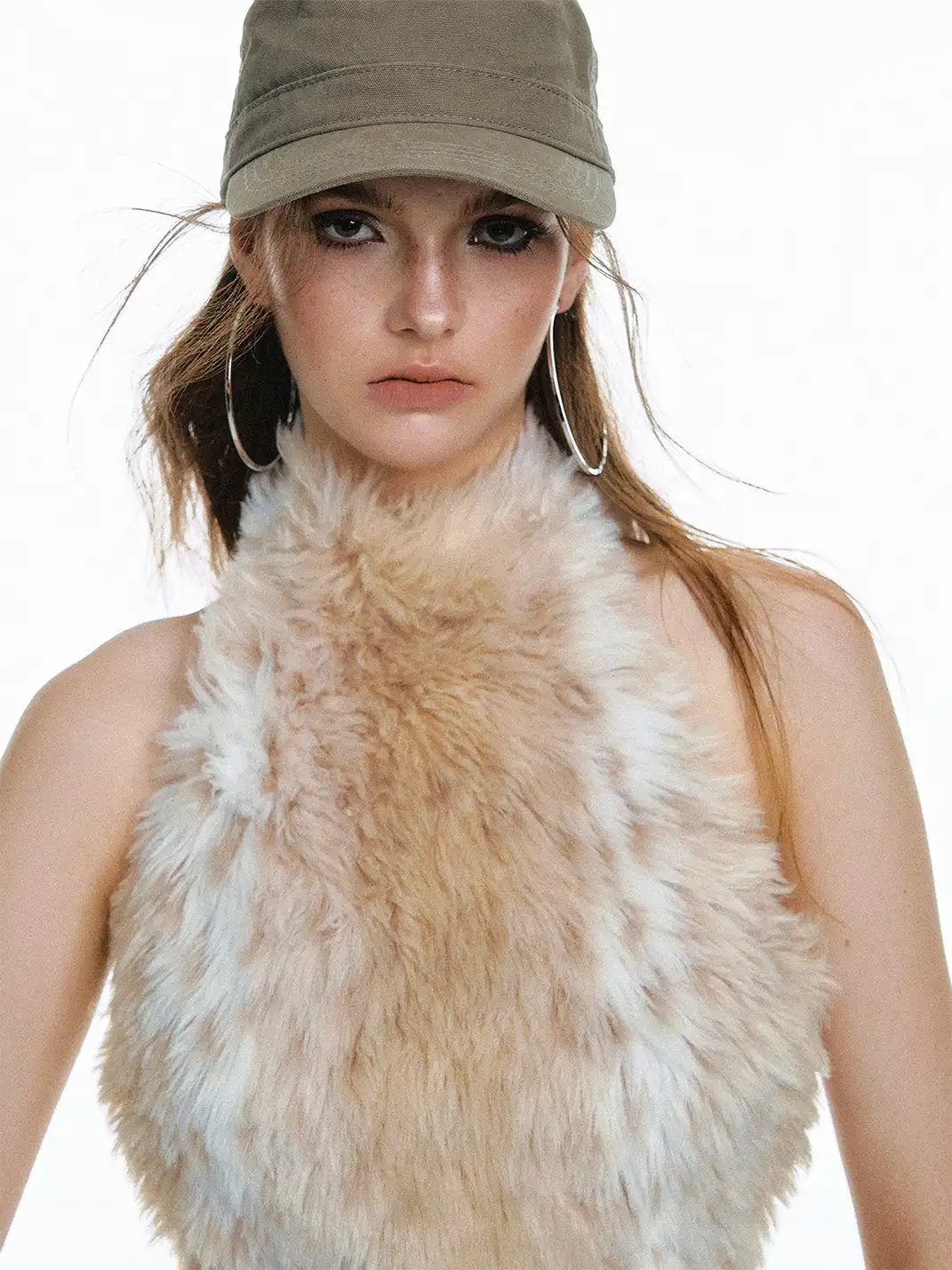STRIKE A POSE | Leopard Faux Fur Halter Top