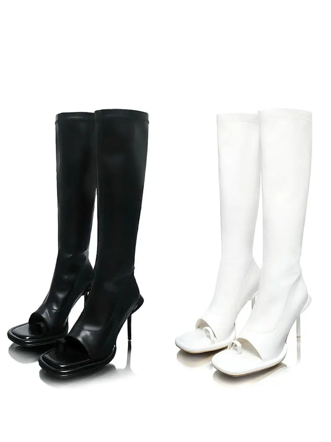 UnicornBlood | Peep Toe Round Toe Stretch Boots