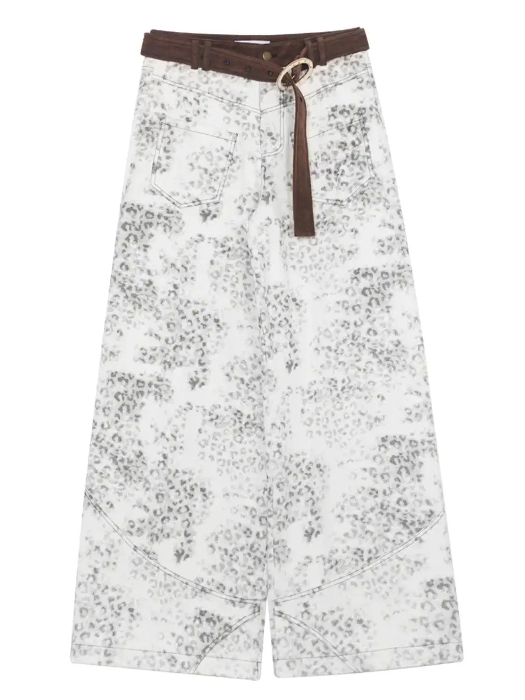 THE NEVERMORE | Leopard Print Wide Leg Jeans