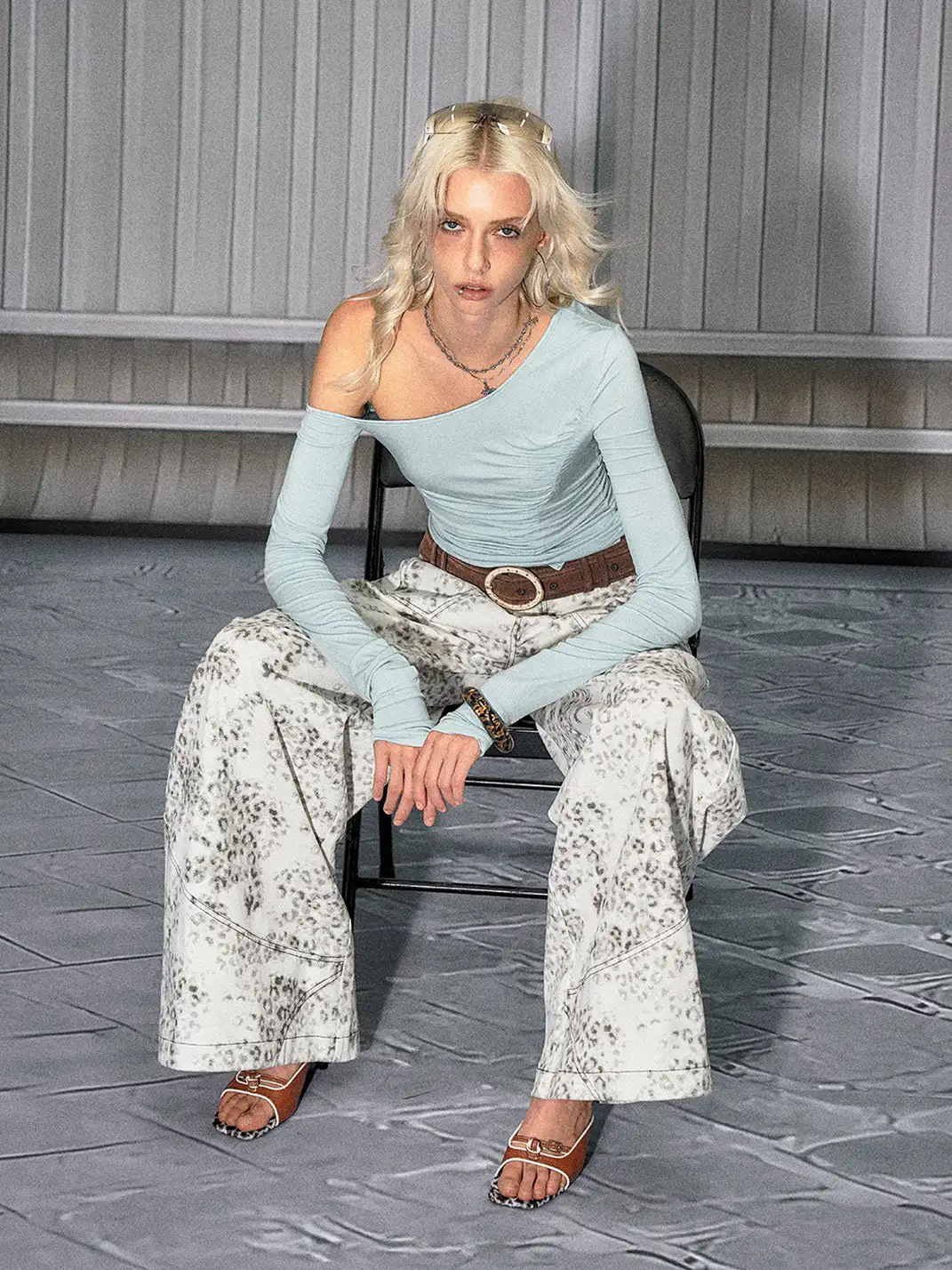 THE NEVERMORE | Leopard Print Wide Leg Jeans