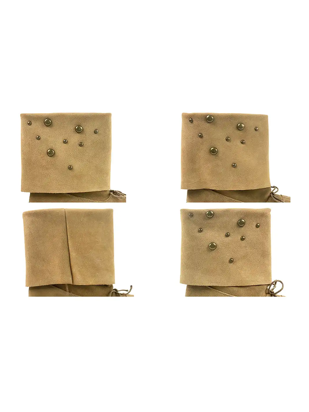 Mooreyu Atelier | Vintage Cow Suede Bow Stacked Boots