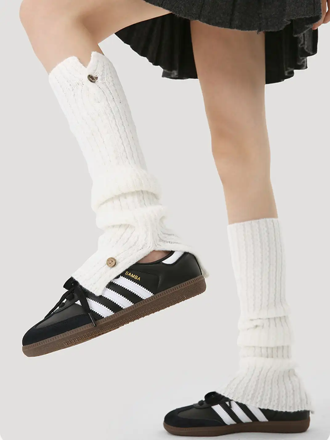 Renaissance丨Button Knit Long Fold-Over Leg Warmers