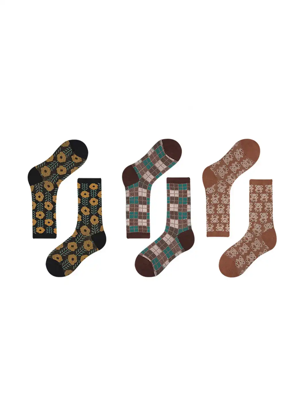 Renaissance丨 Retro Mid-Calf Socks (3-Pack)
