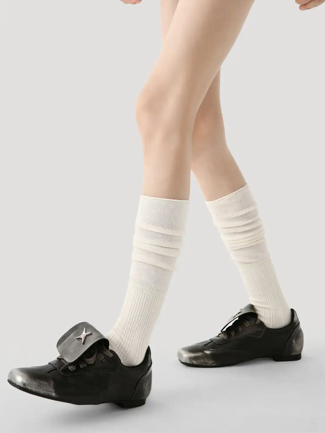 Renaissance丨Solid Color Seamless Over-the-Knee Socks