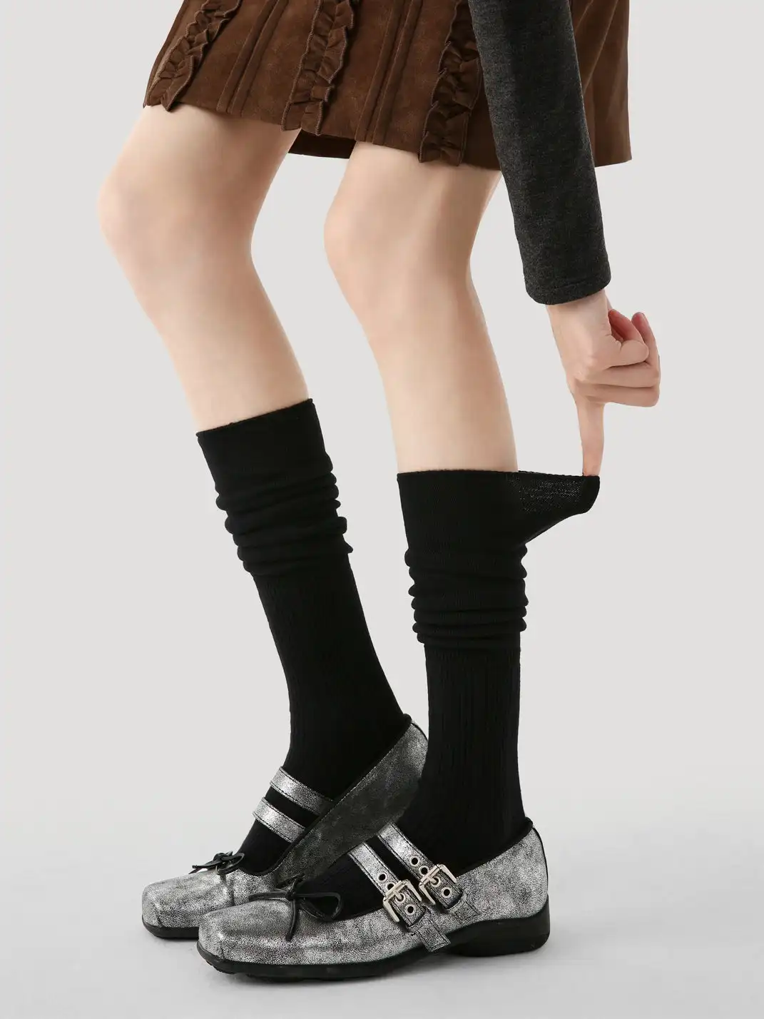 Renaissance丨Solid Color Seamless Over-the-Knee Socks
