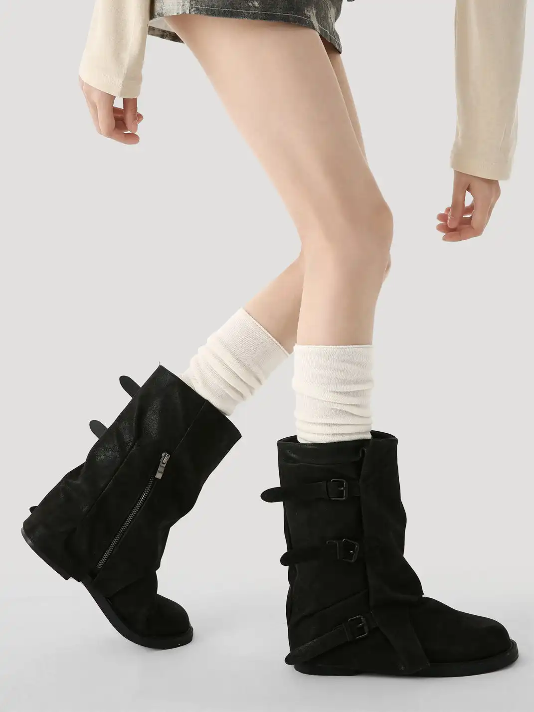 Renaissance丨Solid Color Seamless Over-the-Knee Socks