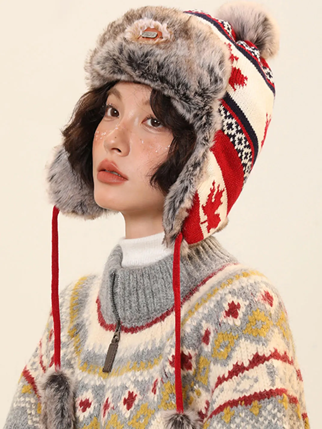 IIING | Ethnic Jacquard Knit Hat