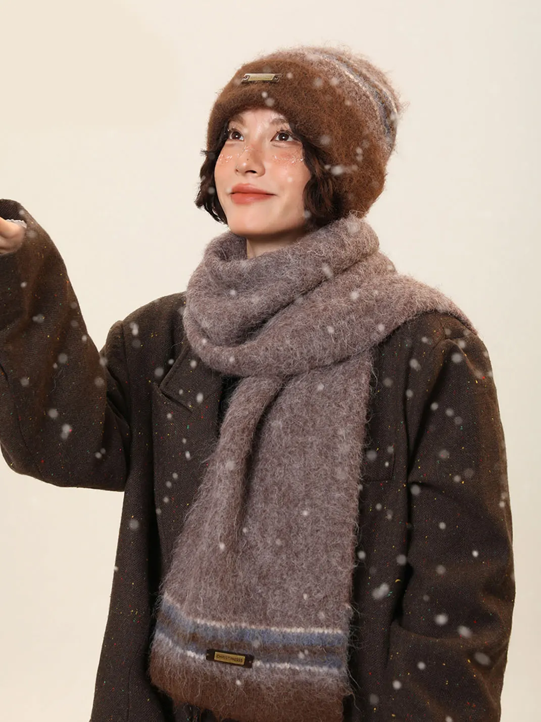 IIING | Christmas Color Block Knit Winter Set