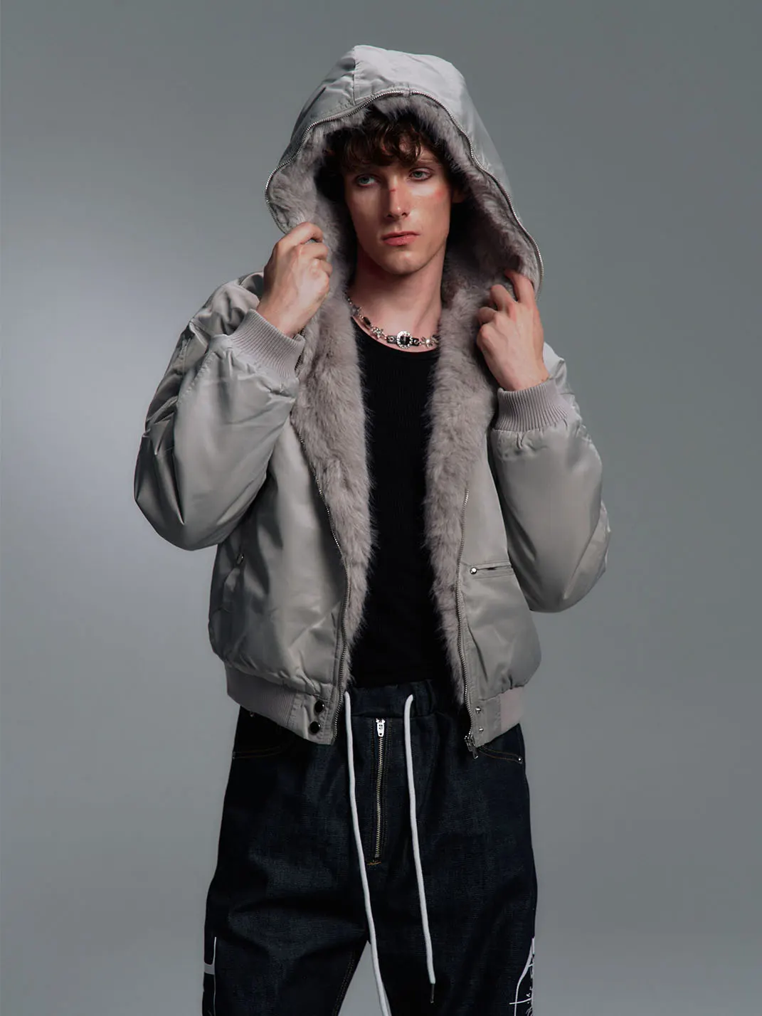 PAIKI | Unisex Faux Fur Aviator Jacket