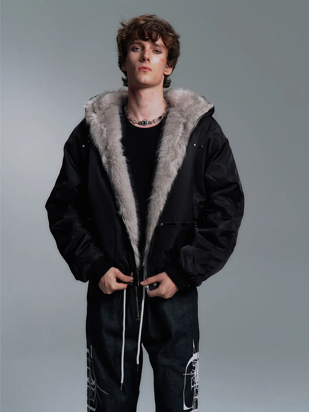 PAIKI | Unisex Faux Fur Aviator Jacket