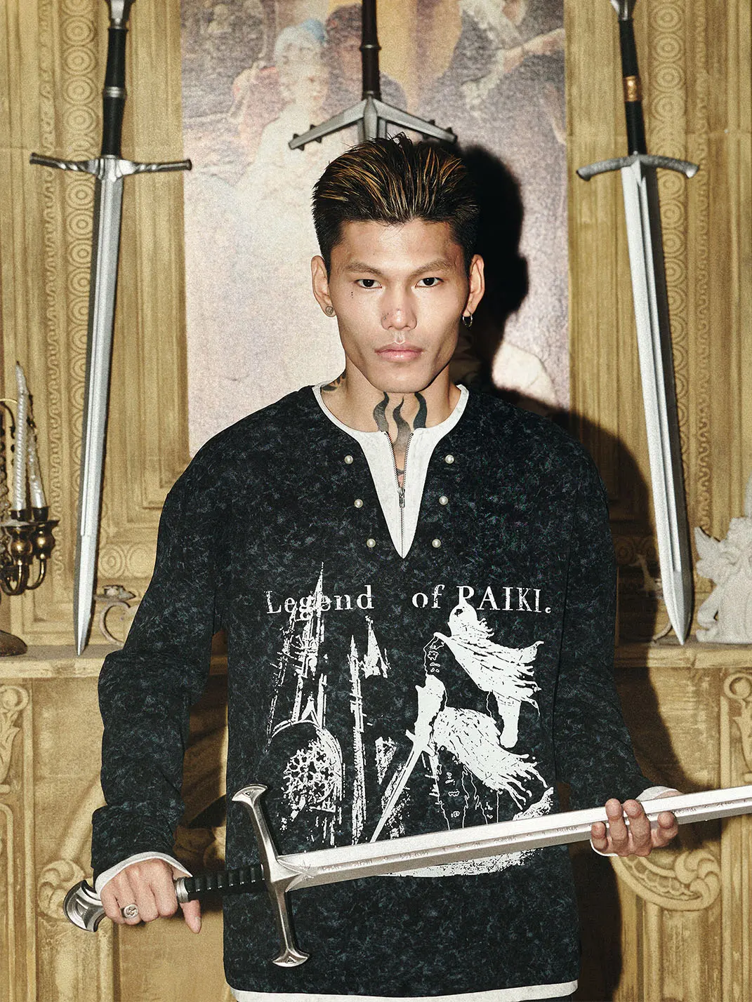 PAIKI | Vintage Layered Long Sleeve T-shirt