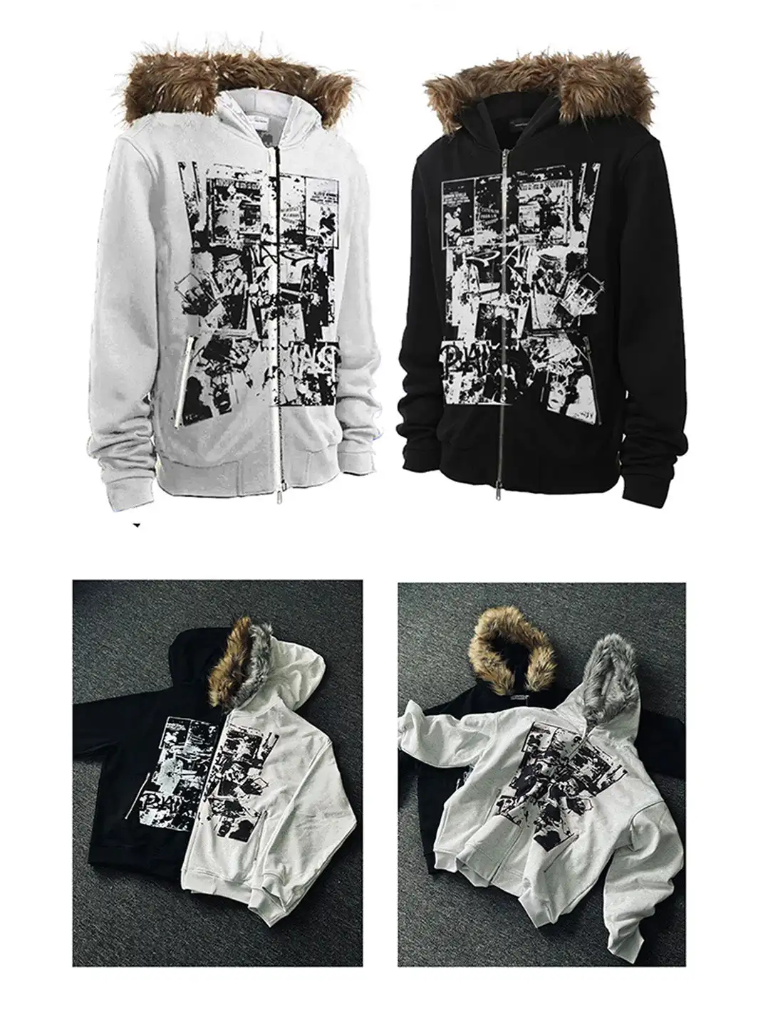 PAIKI | Vintage Rock Band Print Hoodie