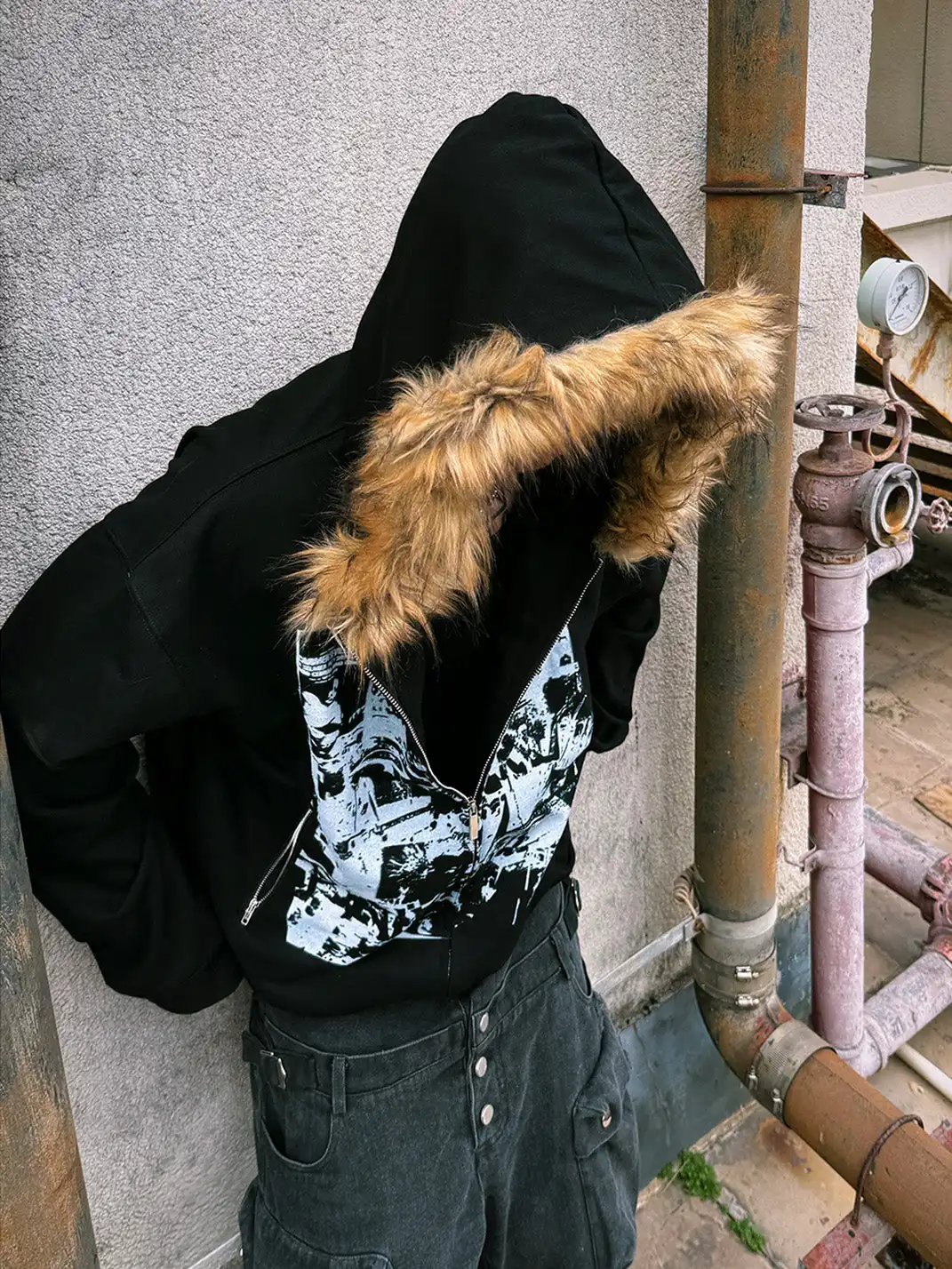 PAIKI | Vintage Rock Band Print Hoodie