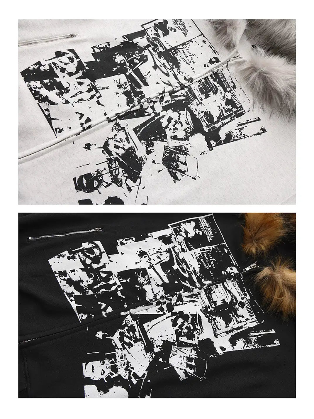 PAIKI | Vintage Rock Band Print Hoodie