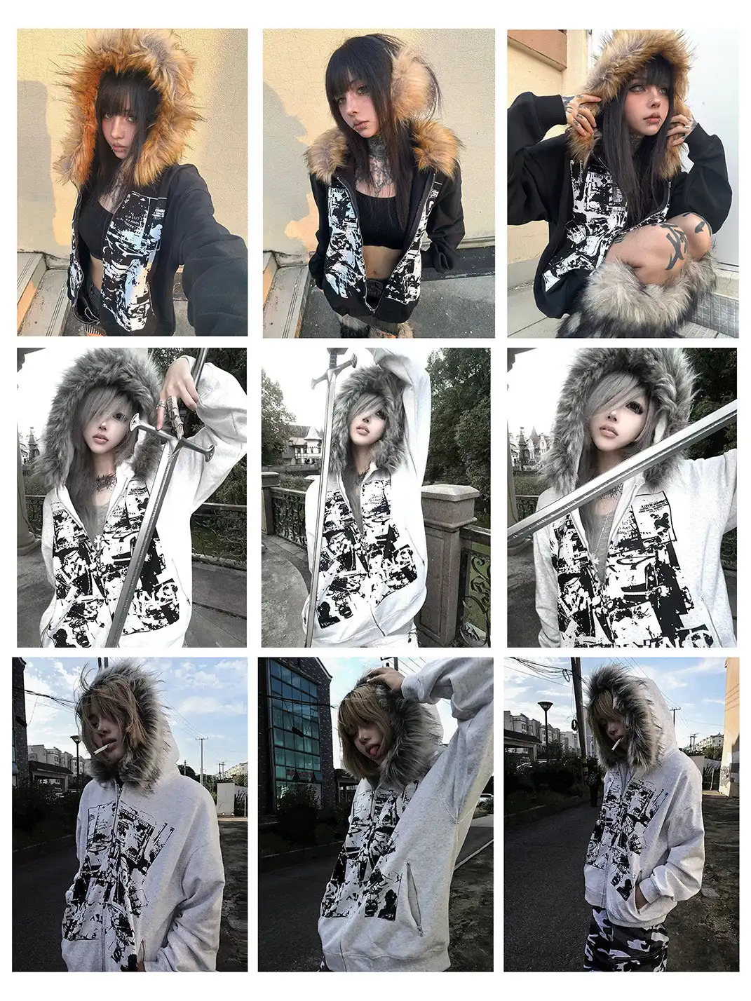 PAIKI | Vintage Rock Band Print Hoodie