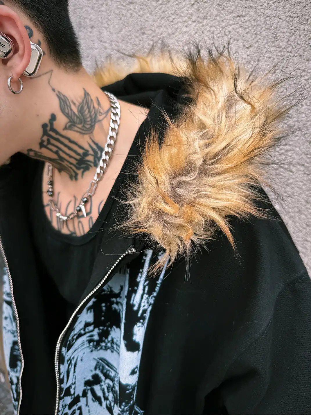 PAIKI | Vintage Rock Band Print Hoodie