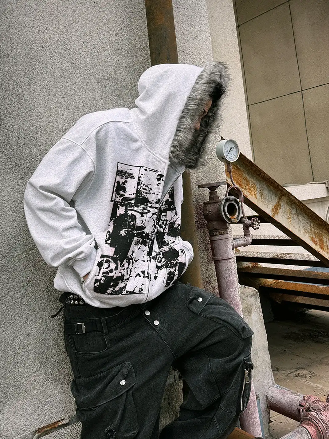 PAIKI | Vintage Rock Band Print Hoodie