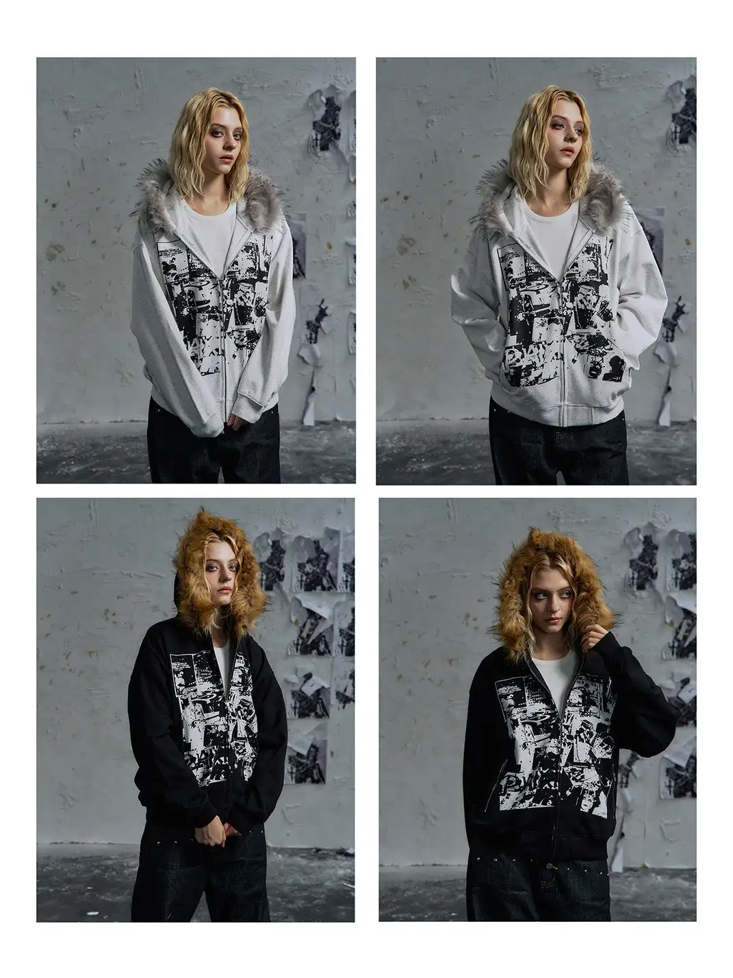 PAIKI | Vintage Rock Band Print Hoodie